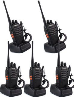 Retevis H 777 Super Quality Walkie Talkie UHF 400 470MHz 5W CTCSS/DCS 16CH Single Band With Earpiece Flashlight Two Way Radio Hand Held Mobile Ham Amateur Radio Transiver Black 5 Pack : Frs Two Way Radios : Car Electronics