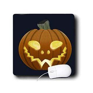 mp_157880_1 777images Designs Holidays   Halloween pumpkin Jack O Lantern with a nice smile   Mouse Pads : Office Products