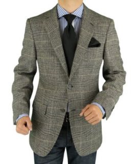 Luciano Natazzi Men's Gray Camel Hair Blazer Side Vent Plaid Jacket at  Mens Clothing store: Business Suit Jackets
