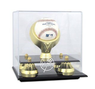 Golden Classic MLB Single Baseball Yankees Logo Display Case : Sports Related Display Cases : Sports & Outdoors