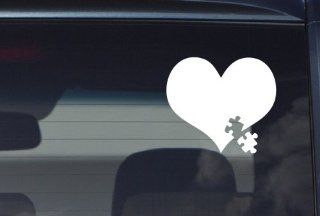 Autism Awareness Heart Puzzle iPad Car Notebook Decal Sticker 4" 