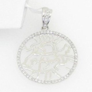 Womens 14K gold 0.30 diamond pendant charm jewish hebrew star hamsa luck chai: Individual Charms: Jewelry