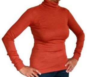 Italian Designer Supersoft Ladies Turtleneck Long Sleeve T Shirt Top at  Womens Clothing store
