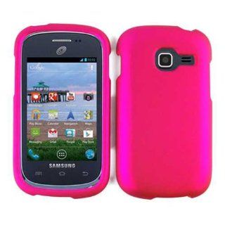 RUBBERIZED COVER FOR SAMSUNG GALAXY DISCOVER/CENTURA CASE FACEPLATE HARD PLASTIC NON SLIP HOT PINK A008 E R740 CELL PHONE ACCESSORY Cell Phones & Accessories
