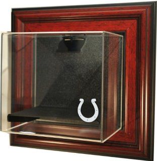 NFL Indianapolis Colts Mini Helmet "Case Up" Display Case, Mahogany : Sports Related Display Cases : Sports & Outdoors