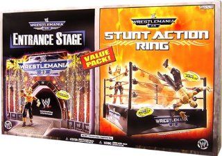 WWE Wrestling Ring Exclusive Wrestlemania 23 Stunt Action Ring with Entrace Stage: Toys & Games