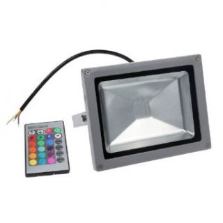Lemonbest 20W RGB Waterpoof Outdoor Security LED Flood Light + 24 Button IR Remote Control   Led Household Light Bulbs  