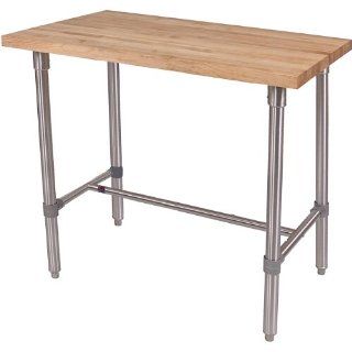 Cucina Americana Classico Prep Table with Wood Top Size: 48" W x 30" D x 36" H, Casters: Not Included   Workbenches