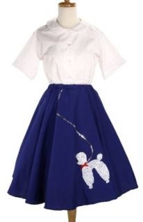 Cotton Poodle Skirt   Small / Medium   Blue: Clothing
