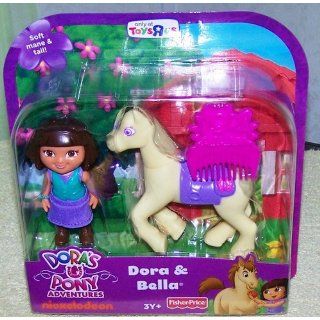 Fisher Price Dora's Pony Adventures Figures   Dora and Bella: Toys & Games
