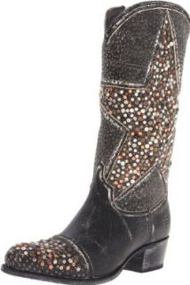 FRYE Women's Deborah Star Tall Boot, Black, 5.5 M US: Shoes