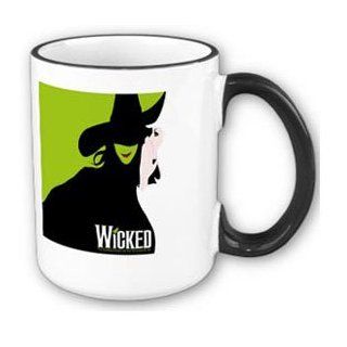 Broadway Wicked Coffee, Tea, Hot Coco Mug With Black Rim & Black Handle. Includes Pinback Buttons And Gift Box. : Wicked The Musical Gifts : Everything Else