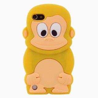 Yellow 3D Cartoon Cute Monkey Silicone Soft Protective Case Skin Cover For Touch 5: Cell Phones & Accessories