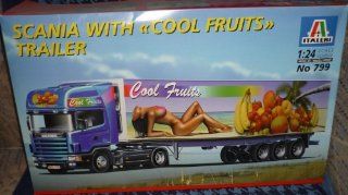 #799 Italeri Scania with " Cool Fruits" Trailer 1/24 Scale Plastic Model Kit,Needs Assembly: Toys & Games