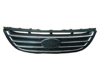 GRILLE Fits Kia Spectra CHROME/BLACK. (WITHOUT MFR MANUFACTURER EMBLEMS / LOGOS. THEY ARE TRADEMARK PROTECTED.): Automotive
