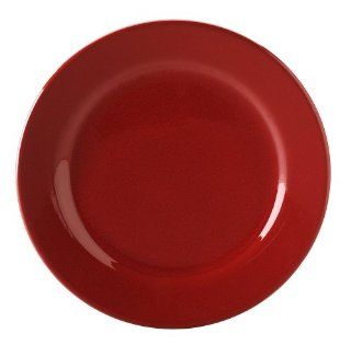 Waechtersbach Effect Glaze Cherry Rimmed Salad Plates, Set of 4: Waechtersbach Red: Kitchen & Dining