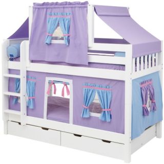 Hot Shot Girl Twin over Twin Deluxe Tent Bunk Bed   Trundle Beds