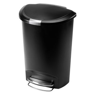 simplehuman® Semi Round Plastic Step 13 Gallon Trash Can   Kitchen Trash Cans