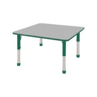 ECR4KIDS Square Activity Table   30 in.   Gray Top   Chunky Legs   Classroom Tables and Chairs