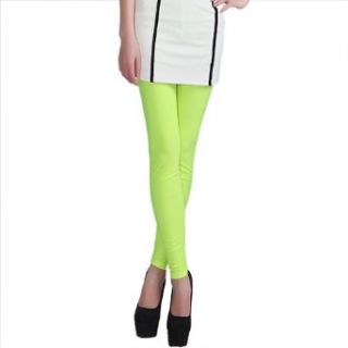 HDE Women's Solid Color Spandex Leggings Stretch Pants   Neon Green at  Womens Clothing store