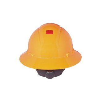 3M Full Brim Hard Hat H 807V UV, 4 Point Ratchet Suspension, Vented with Uvicator, Hi Vis Orange: Hardhats: Industrial & Scientific