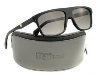 A. McQueen 4209/S Sunglasses 0807 Black (EU Gray Gradient Lens) 57mm: Alexander McQueen: Clothing