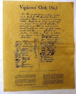 Vigilantes' Oath of Montana 1863   Prints