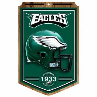 NFL Philadelphia Eagles 11 by 17 Wood Sign Traditional Look : Wall Banners : Sports & Outdoors