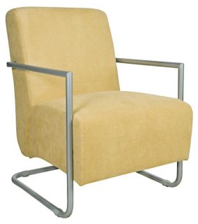 angelo:HOME Roscoe Chair in Parisian Butter Yellow   Silver   Accent Chairs