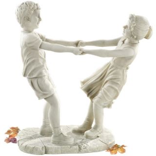 Design Toscano Little Girl and Boy Dancing Garden Statue   Large   Garden Statues