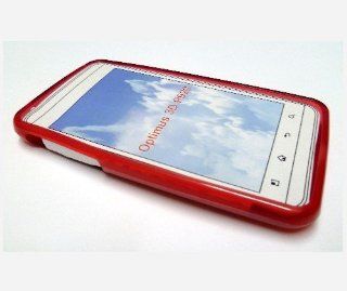 Names4U Red Gel Case Cover Skin Lg Optimus 3D P920: Cell Phones & Accessories