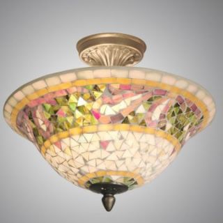 Dale Tiffany Bradshaw Mosaic Flush Mount   Tiffany Ceiling Lighting