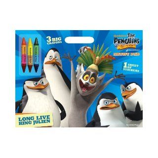 Penguins of Madagascar: Long Live King Julien Artist Pad with Crayons and Stickers: Dalmatian Press: 9781403760203: Books