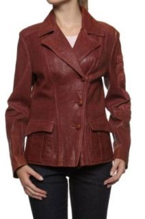 Kejo Leather Jacket PILAR, Color: Burgundy, Size: 36 at  Womens Clothing store