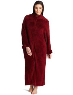 Casual Moments Women's Plus Size 52 Inch Breakaway Zip Robe, Coffee, 1X at  Womens Clothing store: Bathrobes