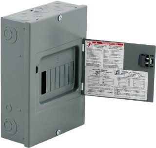 Square D by Schneider Electric QO816L100DS QO 100 Amp 8 Space 16 Circuit Indoor Surface Mount Main Lugs Load Center with Cover and Door   Circuit Breaker Panels  