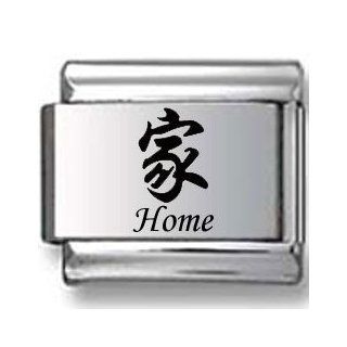 Home Chinese Symbol Laser Italian Charm: Jewelry
