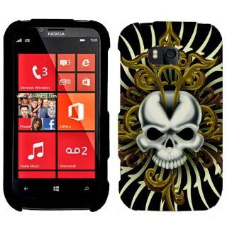 Nokia Lumia 822 Skull Cross on Black Hard Case Phone Cover Cell Phones & Accessories