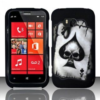 Nokia Lumia 822 Case (Verizon) Electrifying Skull Hard Cover Protector with Free Car Charger + Gift Box By Tech Accessories: Cell Phones & Accessories