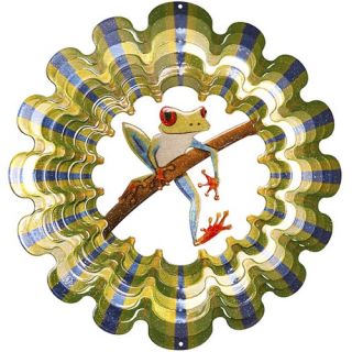 Iron Stop Designer Frog Wind Spinner   D157 10   Wind Spinners