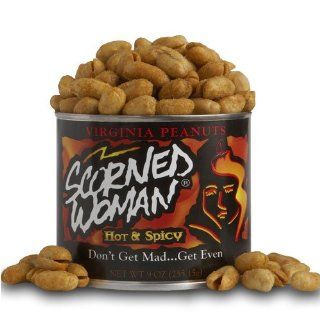 Scorned Woman Spicy Virginia Peanuts, 9 Ounce Can : Grocery & Gourmet Food