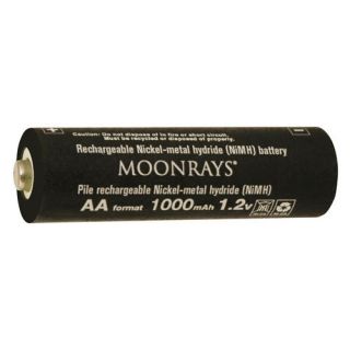 Moonrays Rechargeable 1000 mAh Nickel Metal Hydride AA Batteries for Solar Powered Units   Pack of 4   Solar Lights