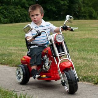 Lil Rider Red Rocking 3 Wheel Chopper Motorcycle Battery Powered Riding Toy   Battery Powered Riding Toys