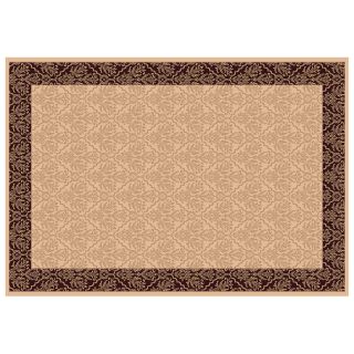 Dynamic Rugs Radiance Collection 47 x 24 Hearth Rug Creme Tapestry   Hearth Rugs
