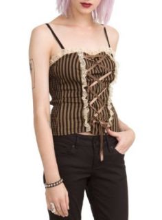 Spin Doctor Maya Corset Tank Top Size : Large at  Womens Clothing store