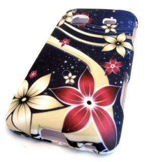 Samsung Galaxy M828c Precedent Straight Talk Underwater Flower Japanese Tattoo Wave HARD Design Skin Cover Case Protector: Cell Phones & Accessories