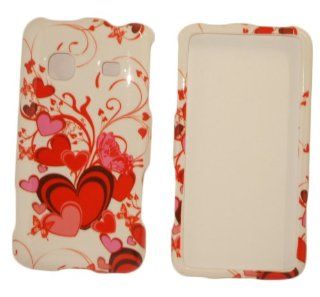 Samsung Galaxy M828c Precedent Straight Talk Abstract Hearts Design Skin Cover Case Protector Hard: Cell Phones & Accessories