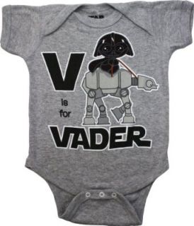 Star Wars V is for Vader Infant Bodysuit: Movie And Tv Fan T Shirts: Clothing