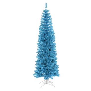 Vickerman Sky Blue Pencil Christmas Tree   Christmas Trees