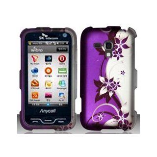 4 Items Combo For Samsung Galaxy Rush M830 (Boost) Purple Silver Vines Design Hard Case Snap On Protector Cover + Car Charger + Free Stylus Pen + Free 3.5mm Stereo Earphone Headsets: Cell Phones & Accessories